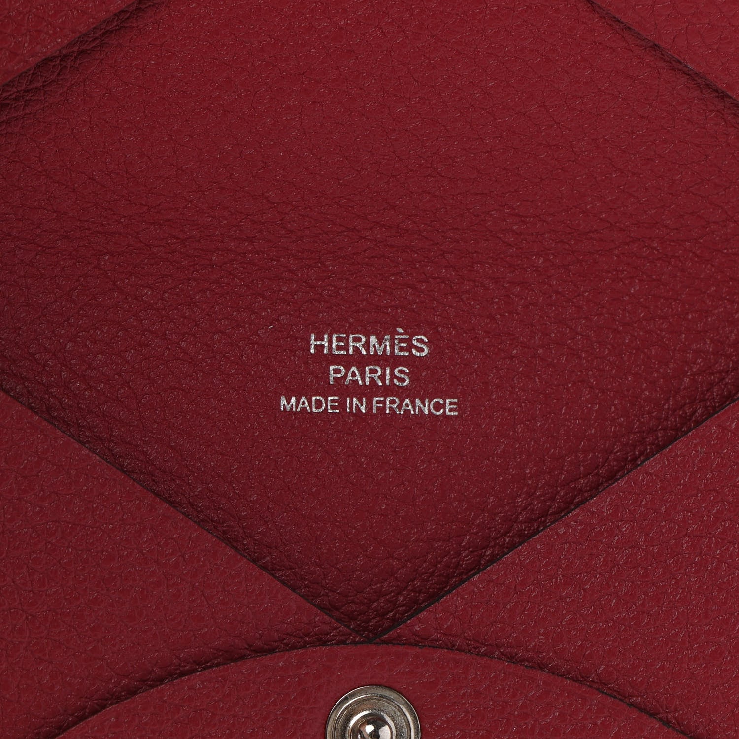 Hermes Evercolor Calvi Card Case Rouge Grenat 6 of 8