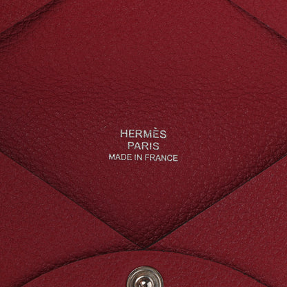 Hermes Evercolor Calvi Card Case Rouge Grenat 6 of 8