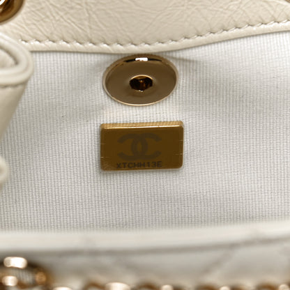 Chanel Glazed Aged Calfskin Quilted Small Duma Drawstring Backpack White 7 of 10