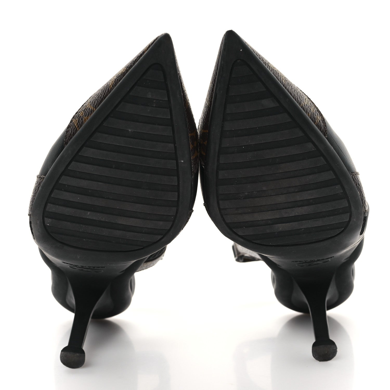 Louis Vuitton Patent Monogram Archlight Slingback Pumps 38.5 Black 6 of 9