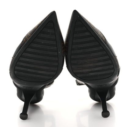 Louis Vuitton Patent Monogram Archlight Slingback Pumps 38.5 Black 6 of 9