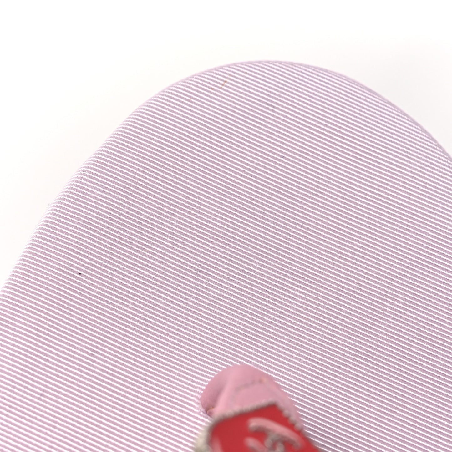 Tweed CC Charm Thong Sandals 39 Pink Silver