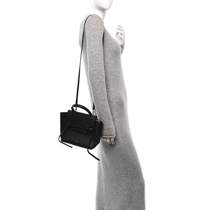 Celine Grained Calfskin Nano Belt Bag Black 2 of 9