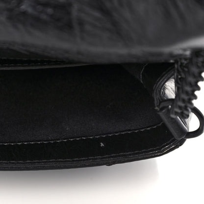 Saint Laurent Crinkled Calfskin Matelasse Monogram Baby Niki Chain Satchel Black 7 of 13