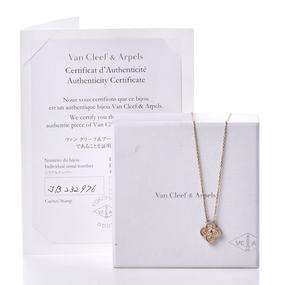 Van Cleef & Arpels 18K Rose Gold Vintage Alhambra Pendant Necklace 8 of 8