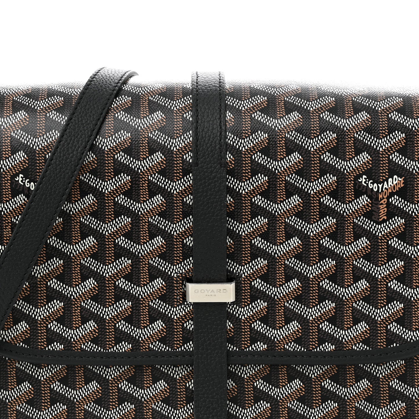 Goyardine Belvedere II MM Messenger Bag Black