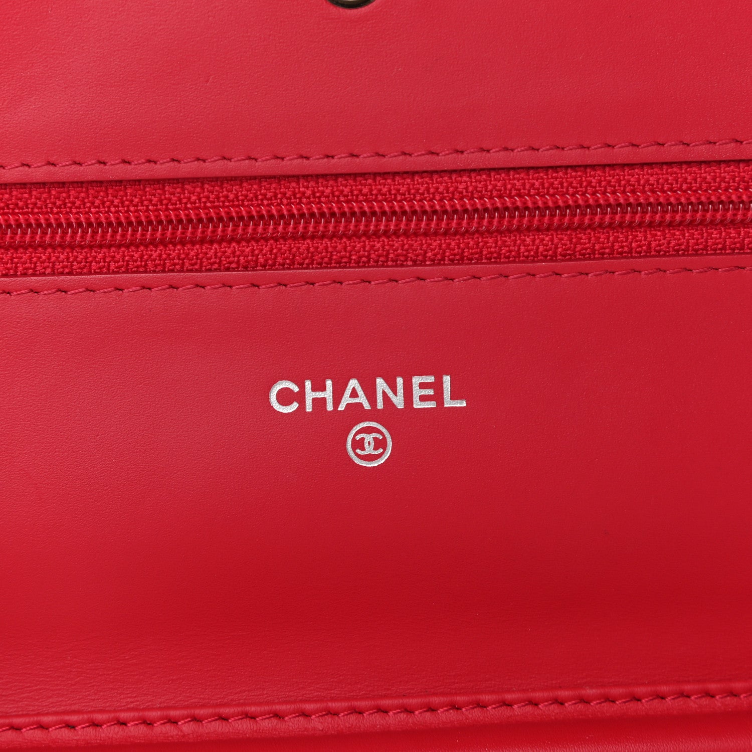 Chanel Caviar Timeless CC Wallet On Chain WOC Dark Pink 5 of 10