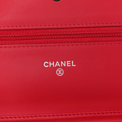 Chanel Caviar Timeless CC Wallet On Chain WOC Dark Pink 5 of 10