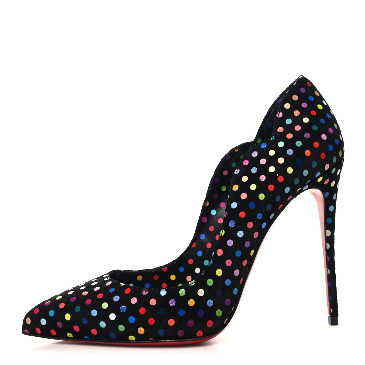 Suede Polka Dot Hot Chick 100 Pumps 38 Black Multicolor 38 Black Multicolor