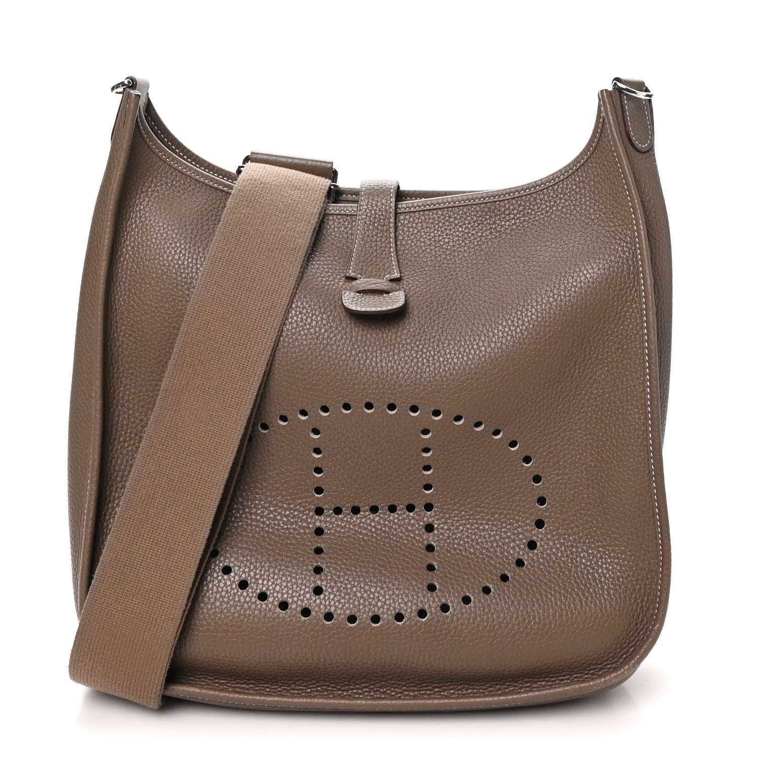 Hermes Taurillon Clemence Evelyne III GM Etoupe 1 of 10