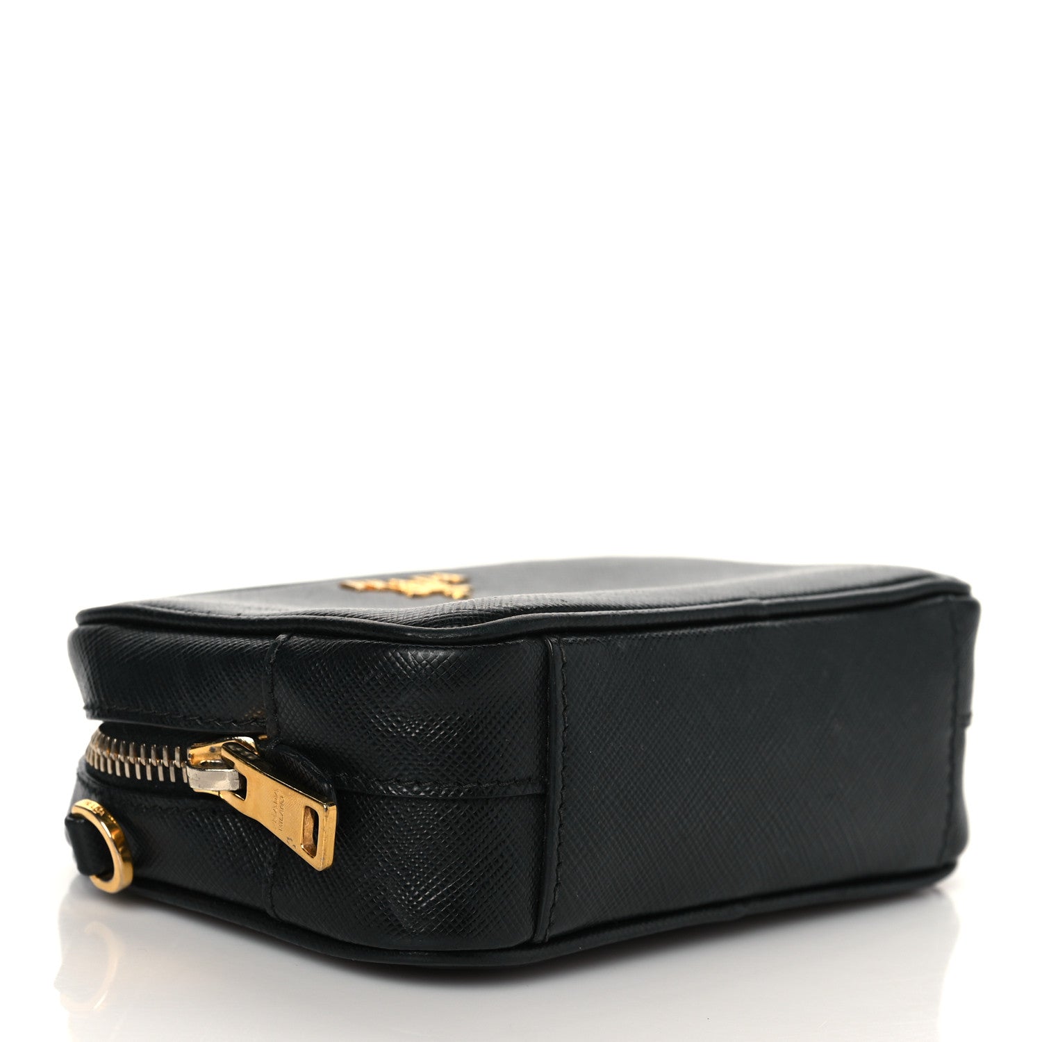 Prada Saffiano Mini Camera Crossbody Bag Black 4 of 10