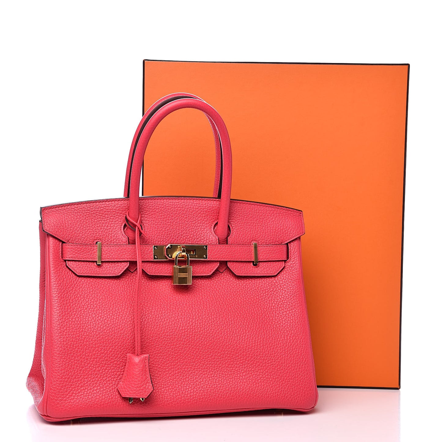 Taurillon Clemence Birkin 30 Rose Extreme
