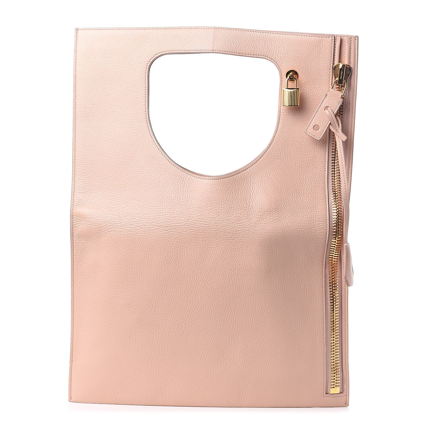 Tom Ford Calfskin Large Alix Padlock Zip Shoulder Bag Blush Nude 1 of 11