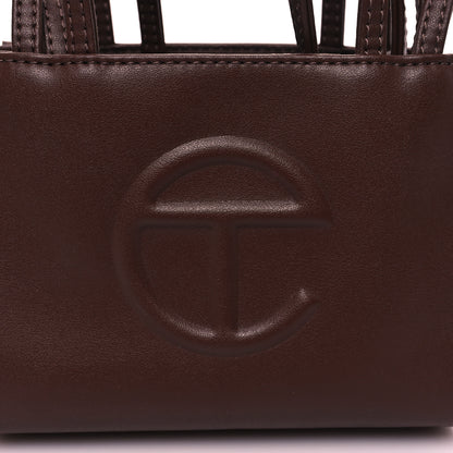 Telfar Vegan Leather Small Shopping Bag Chocolate 8 of 11