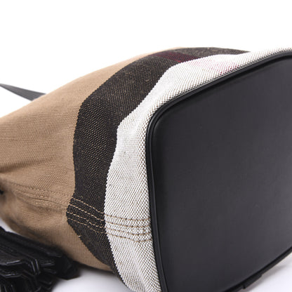 Burberry Canvas Mega Check Mini Ashby Tassel Crossbody Black 5 of 11