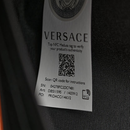 Versace Lambskin Quilted Medusa Wallet On Chain Crossbody Dark Orange 7 of 11