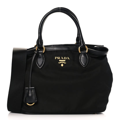 Prada Tessuto Nylon Soft Calf Small Tote Black 1 of 9
