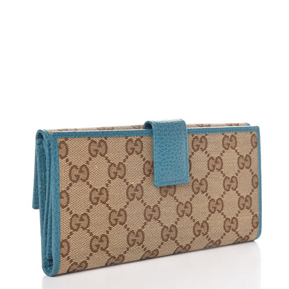 Gucci GG Plus Monogram Continental Flap Wallet Blue 3 of 8