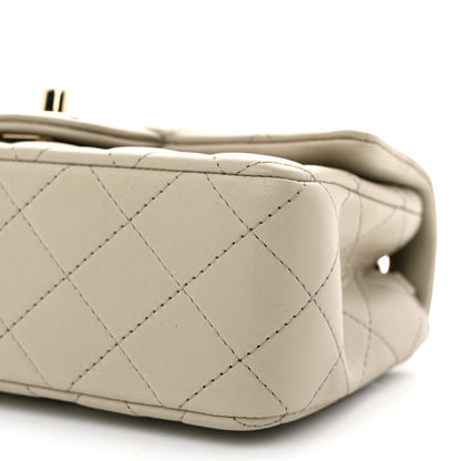 Chanel Lambskin Quilted Mini Rectangular Flap Grey 10 of 11
