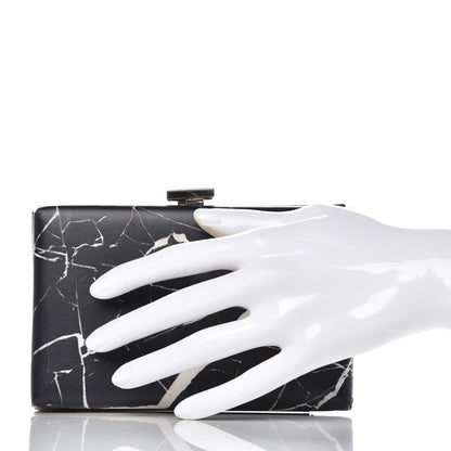 Balenciaga Smooth Calfskin Le Dix Minaudiere Marble Box Clutch Black 2 of 10