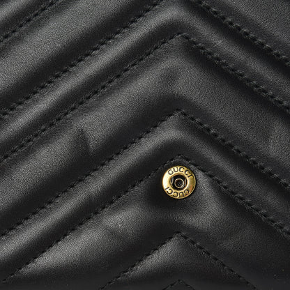 Gucci Calfskin Matelasse GG Marmont Chain Wallet Black 10 of 11