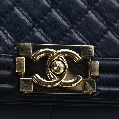 Chanel Lambskin Quilted New Medium Boy Flap Navy 11 of 11