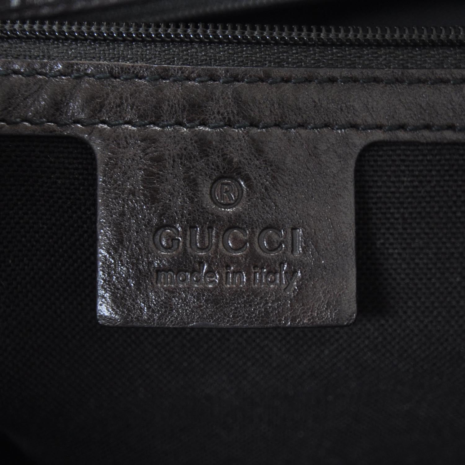 Gucci Crystal Monogram Medium Babouska Shopping Tote Dark Brown 8 of 10
