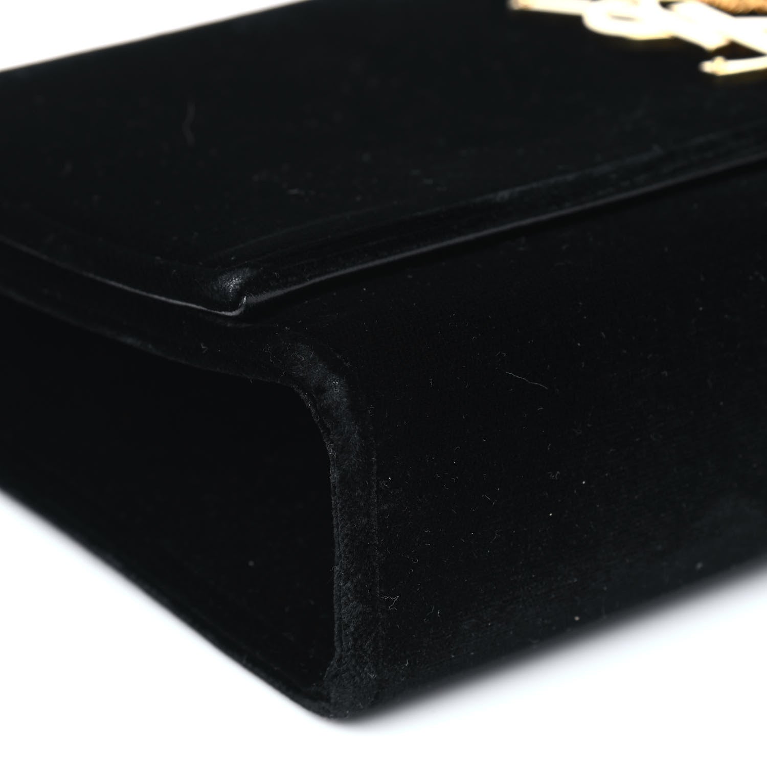 Saint Laurent Velvet Medium Monogram Kate Tassel Shoulder Bag Black 8 of 9