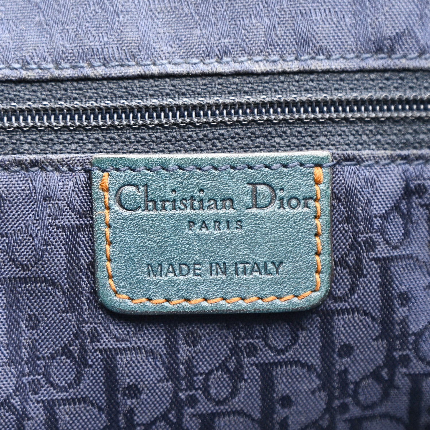 Christian Dior Calfskin Medium Gaucho Double Saddle Bag Dark Blue 6 of 16