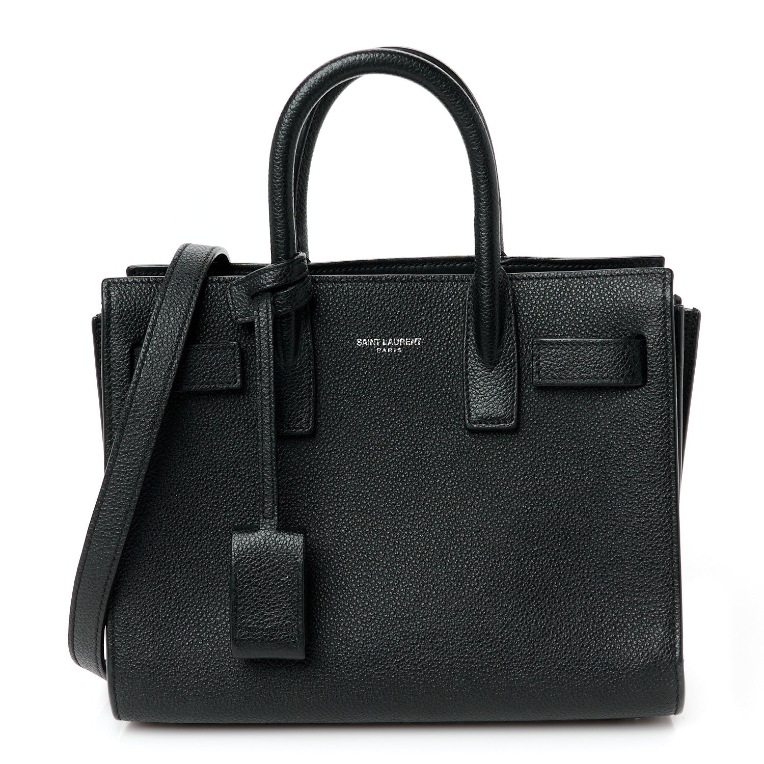 Saint Laurent Grained Calfskin Nano Sac De Jour Black 1 of 13