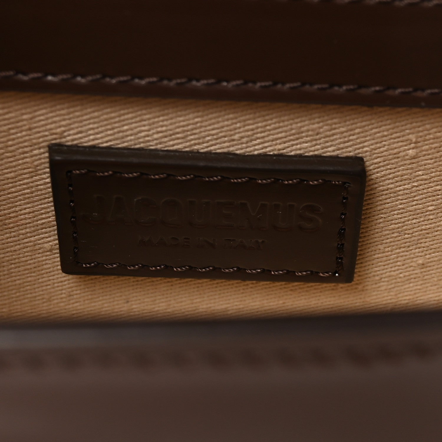 Jacquemus Glazed Calfskin Le Grand Bambino Midnight Brown 6 of 9