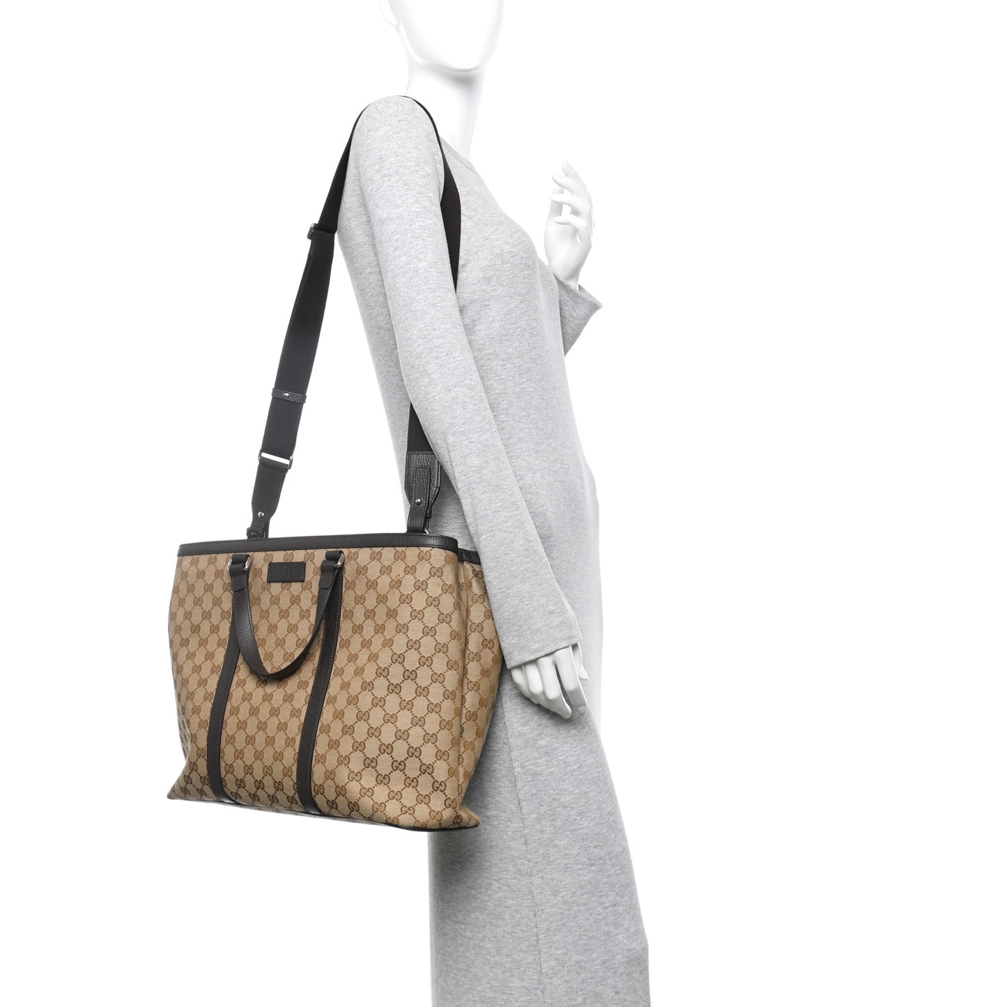 GG Monogram Large Joy Tote Bag Dark Brown