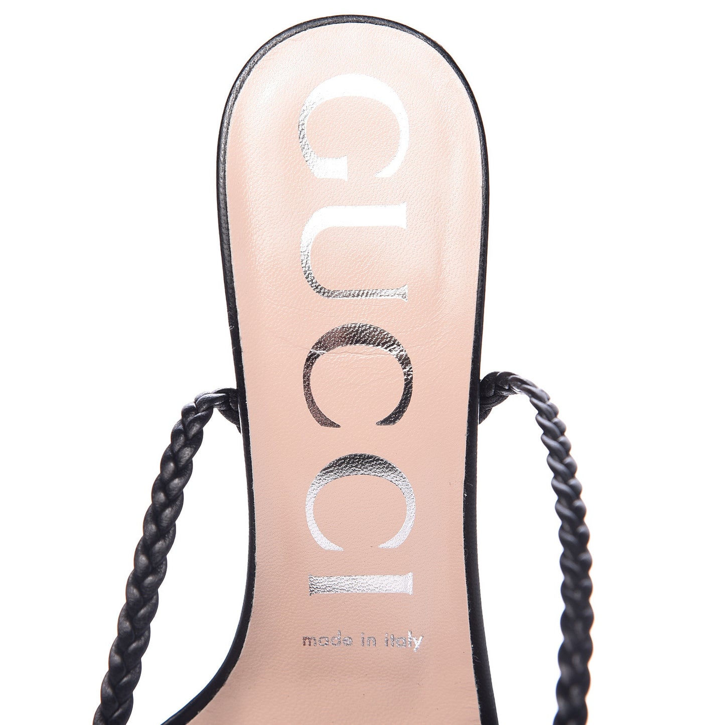 Nappa Braided Sandals 36.5 Black