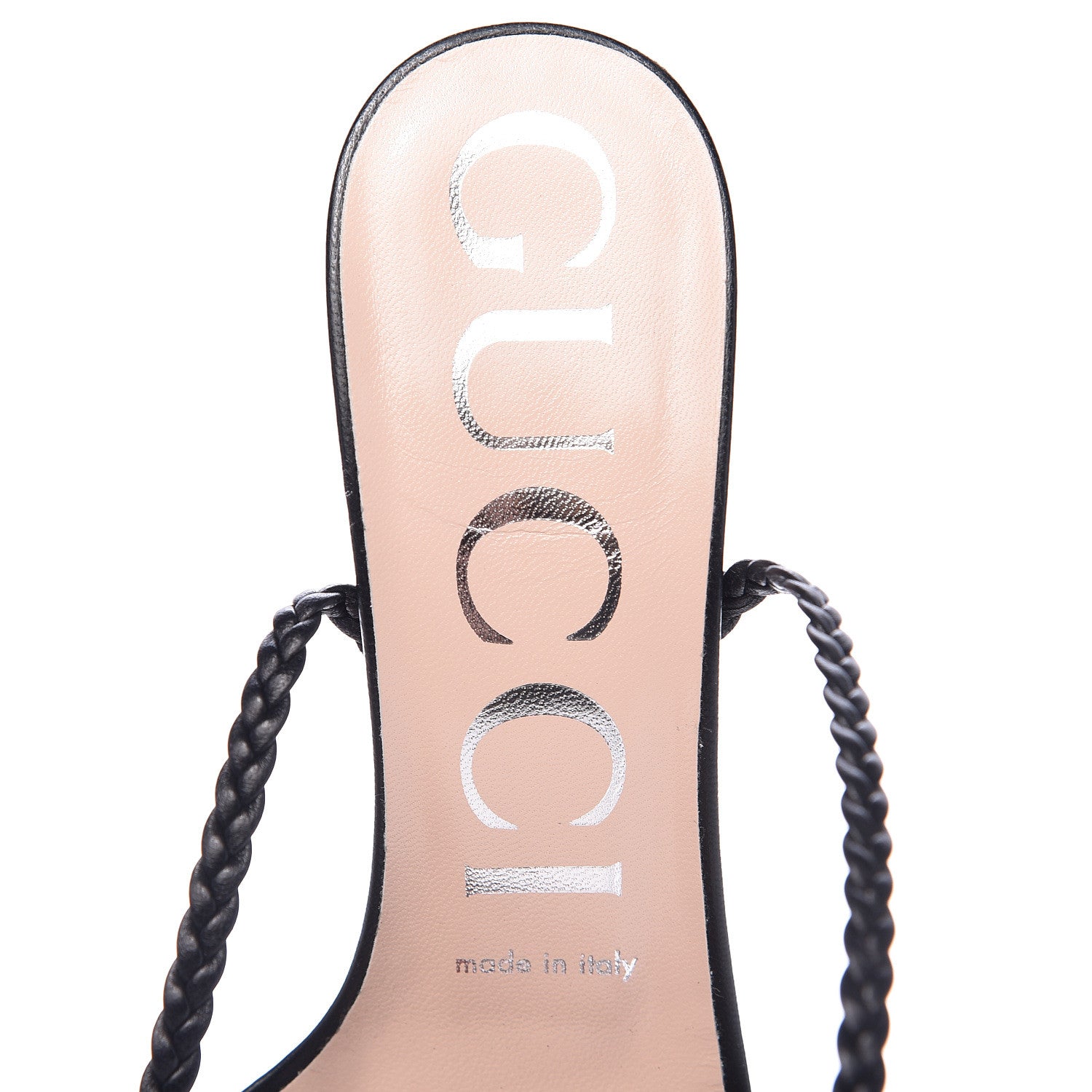 Gucci Nappa Braided Sandals 36.5 Black 6 of 8