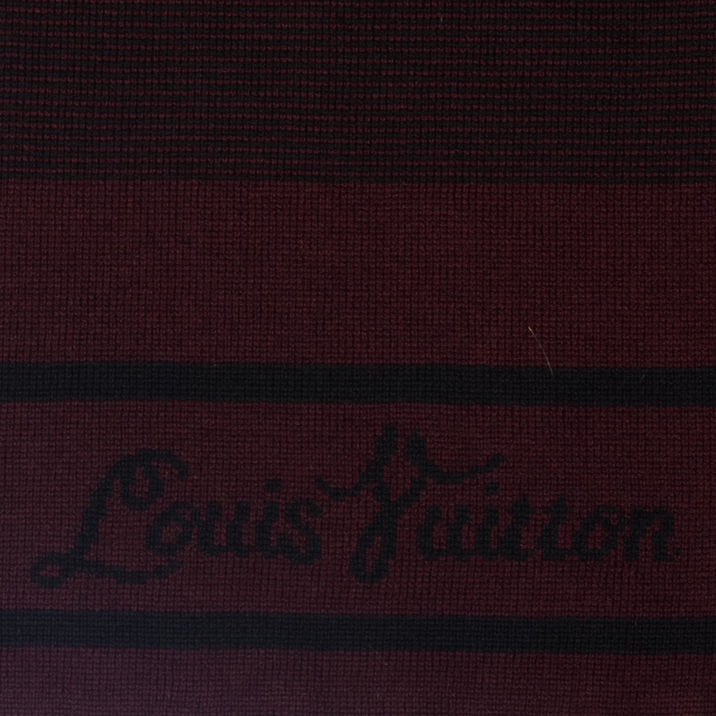Wool Multistripe Scarf Burgundy