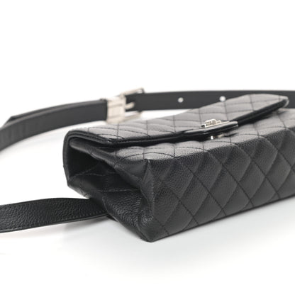 Chanel Grained Calfskin Quilted 2.55 Reissue Flap Belt Bag Clutch Black 8 of 9