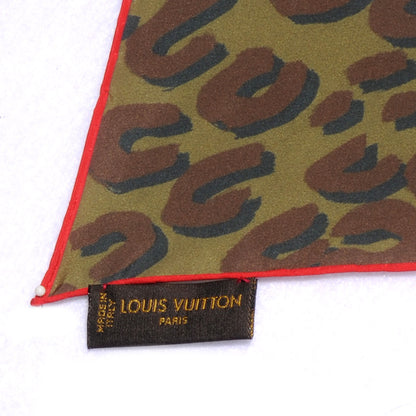Louis Vuitton Leopard V Giant Square Stole Scarf Kaki 4 of 5