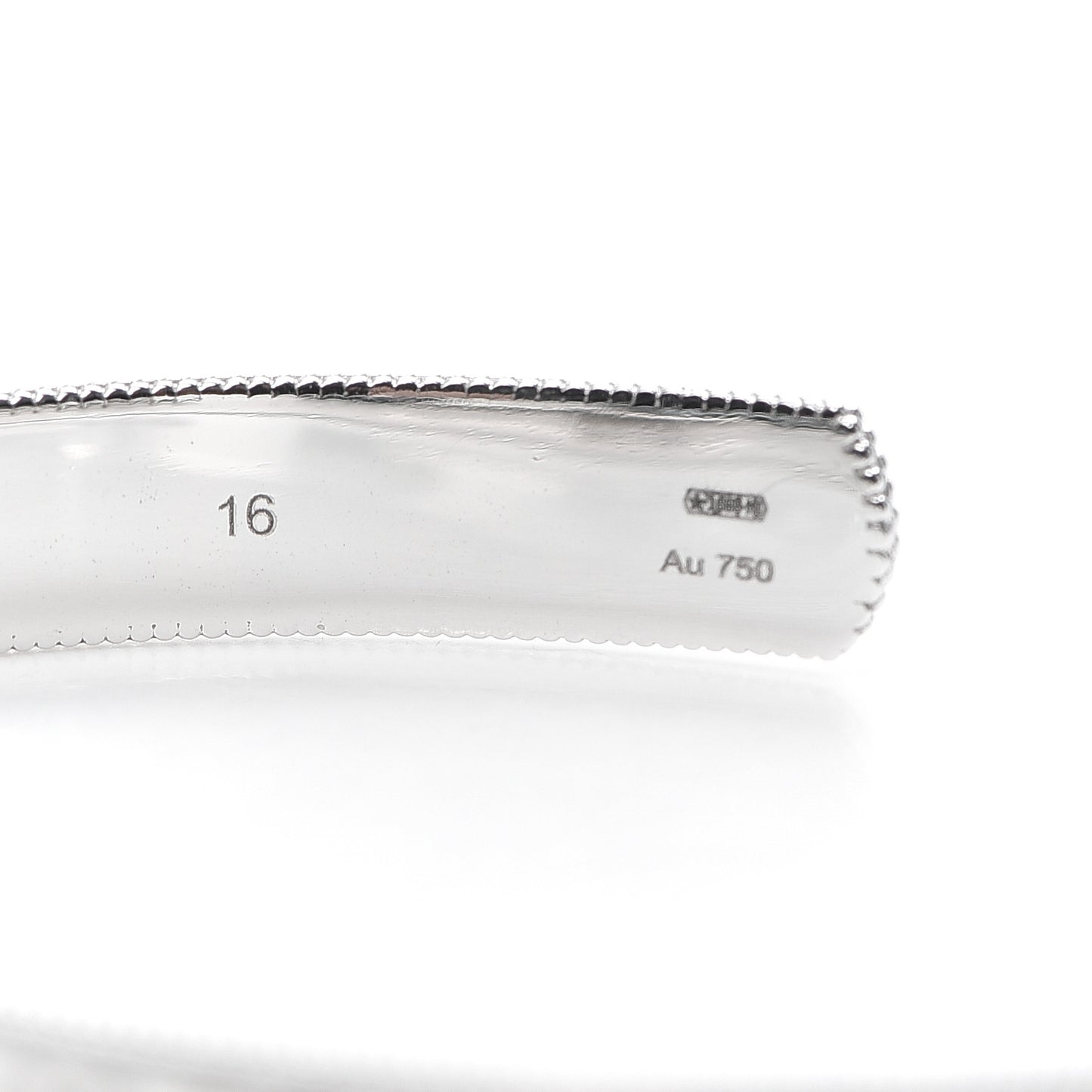 18K White Gold Enamel Icon Blooms Cuff Bracelet