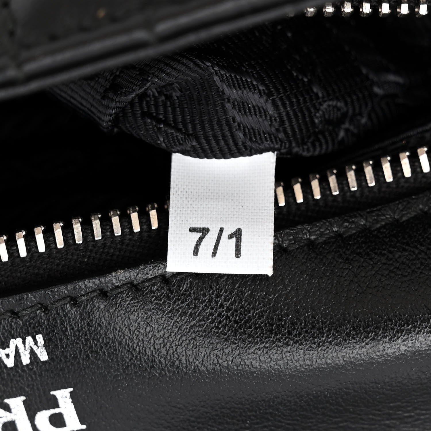 Prada Soft Calfskin Impunture Diagramme Medium Chain Flap Shoulder Bag Black 7 of 11