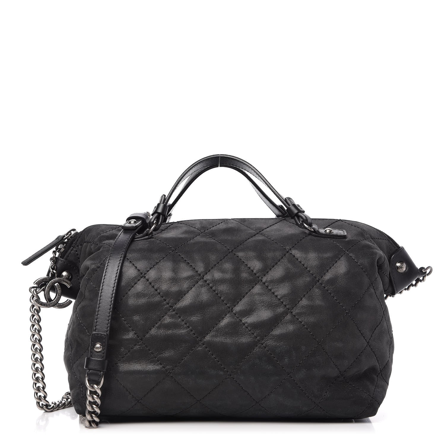 Chanel Iridescent Calfskin Quilted Coco Daily Shoulder Bag Black 1 of 11