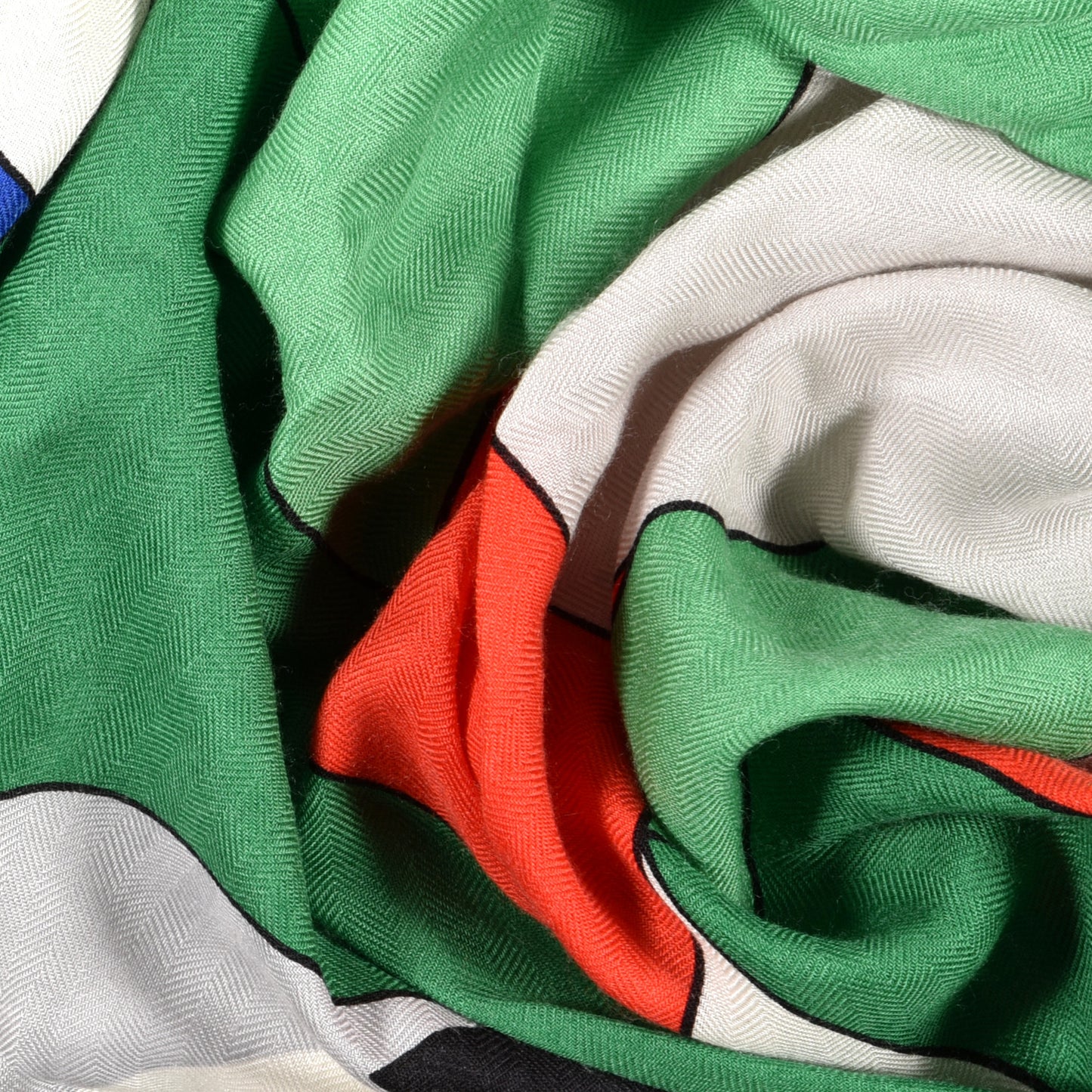 Cashmere Silk Hermes Football Club Scarf 100 Vert White Rouge