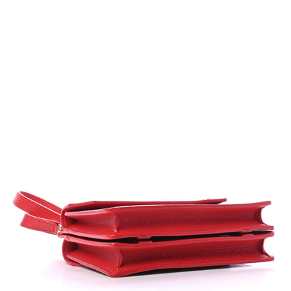 Burberry Grainy Calfskin Mini Title Bag with Pocket Detail Red 3 of 5