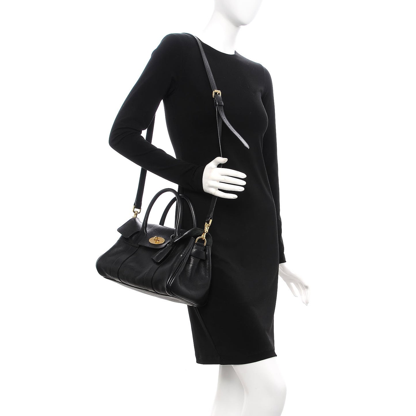Natural Leather Small Bayswater Black