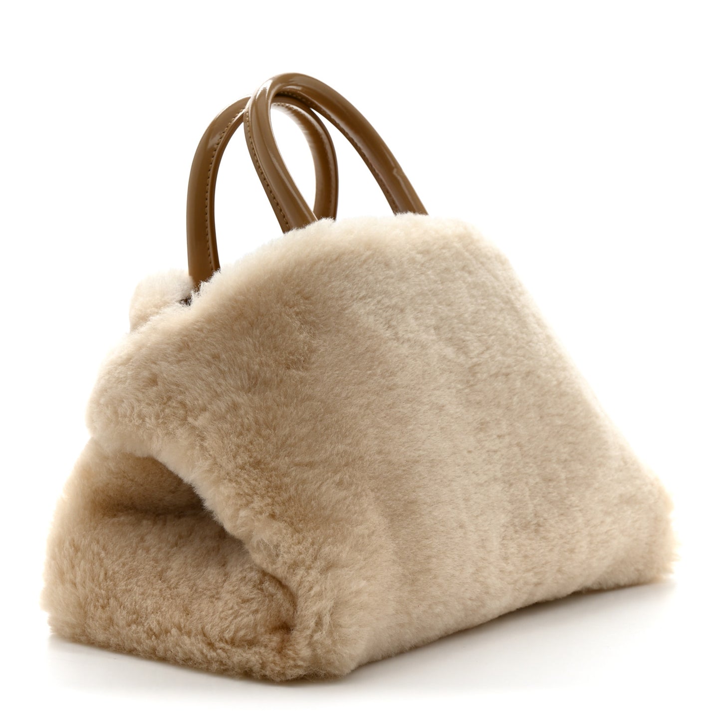 Merino Smooth Calfskin Mini Hug Bag Natural Nude