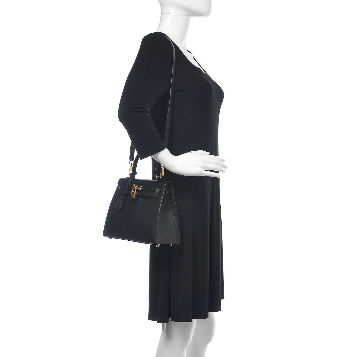 Hermes Epsom Kelly Sellier 25 Black 2 of 34