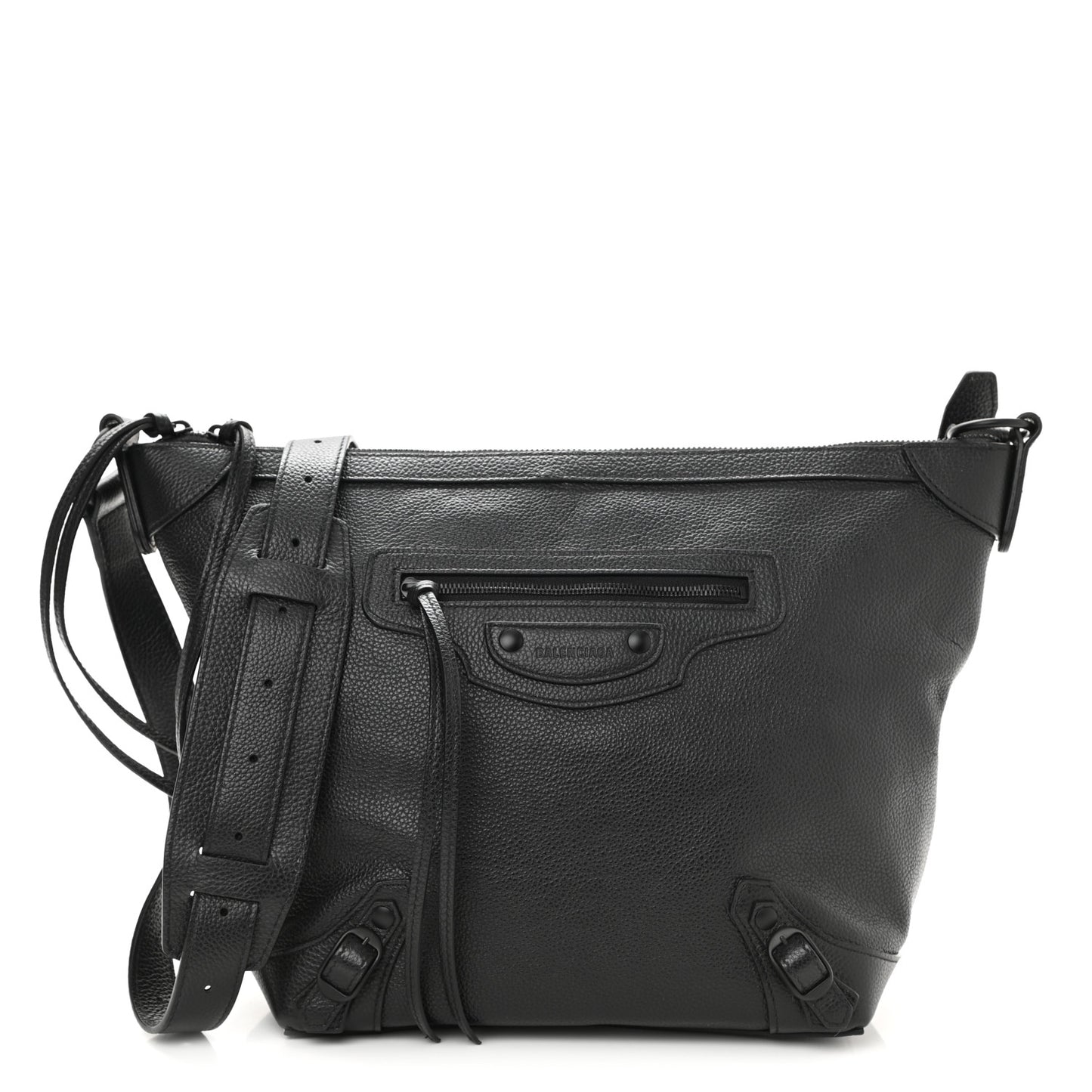 Grained Calfskin Black Hardware Small Neo Classic Hobo Black
