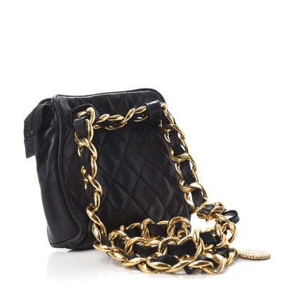 Chanel Lambskin Quilted Waist Belt Bag Black 4 of 10