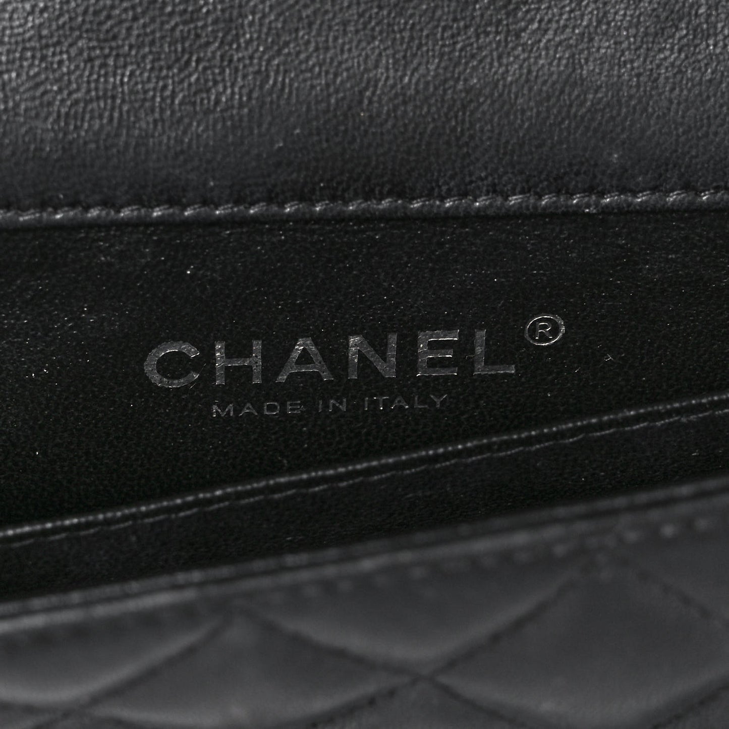 Lambskin Quilted Extra Mini Rectangular Flap Black