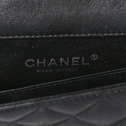 Chanel Lambskin Quilted Extra Mini Rectangular Flap Black 6 of 9