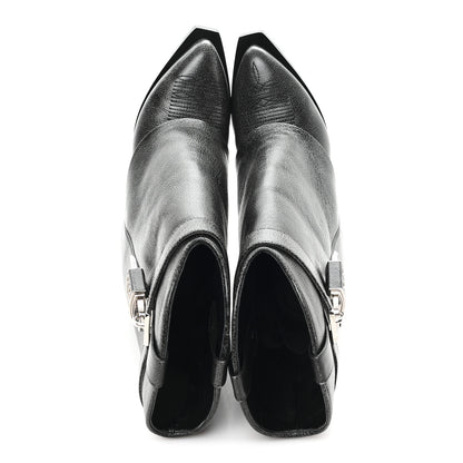 Givenchy Aged Calfskin Cowboy Shark Lock Ankle Boots 39 2 of 9